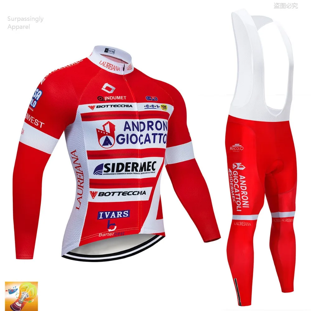 2019 Racing Team ANDR Cycling Jersey Set Autumn Spring Long Sleeve Bib Pant High Quality Clothing 16D Gel | Спорт и развлечения