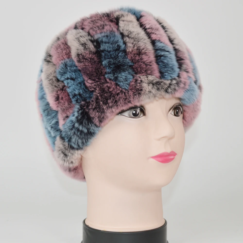 Женский русский женский шарф из меха кролика рекс ручной работы вязаный ...