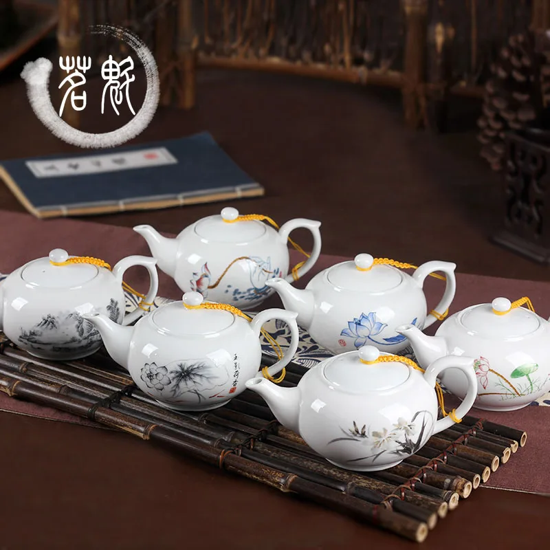 Голубой и белый фарфоровый чайник, чайник кунг-фу, большой бытовой керамический чайник, чайник с фильтром, специальное предложение