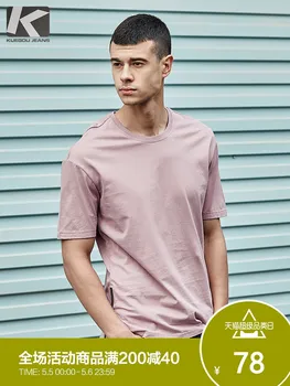 

Summer contracted round collar men's cotton short sleeves