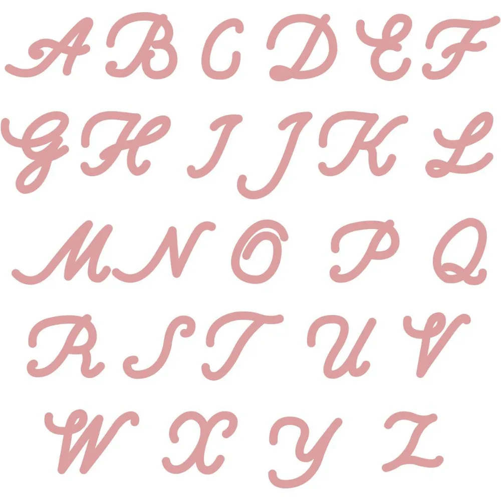 Buy Swovo Handwritten 26 English letters metal Cutting