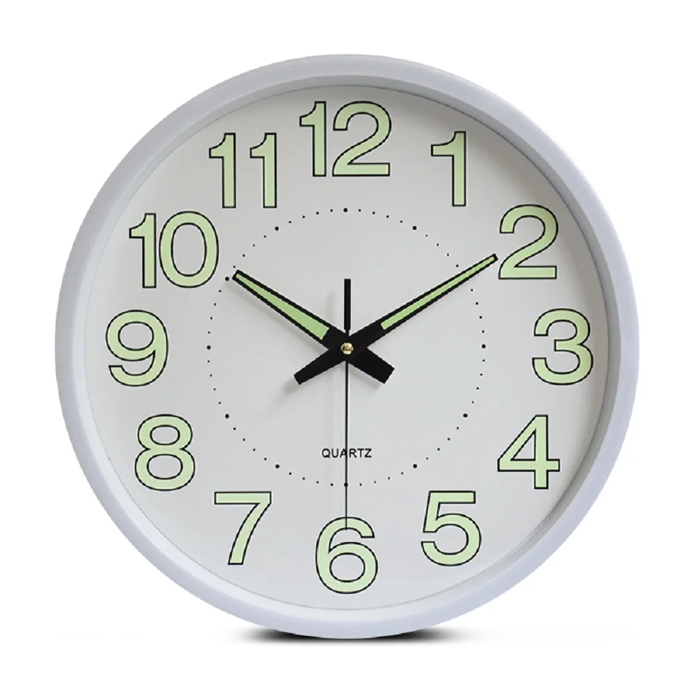 Luminous Wall Clock Quartz Glow In Dark Digital Clocks for Living Room