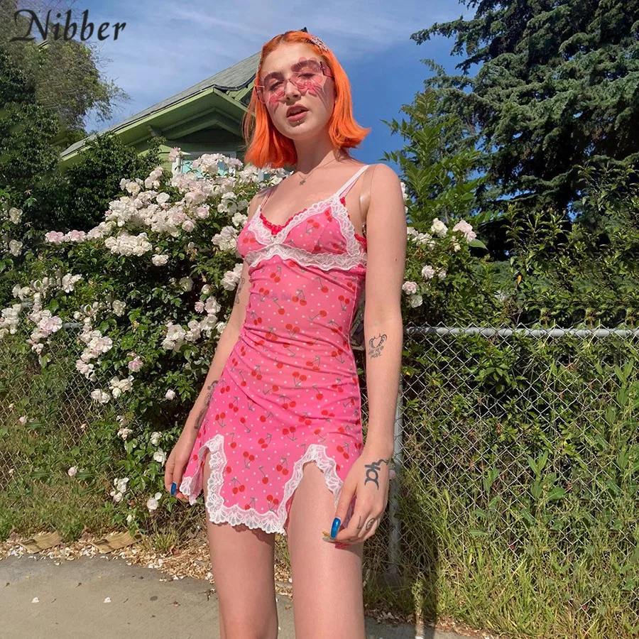 Женское Короткое платье Nibber2019summer розовое облегающее платье-мини со шнуровкой
