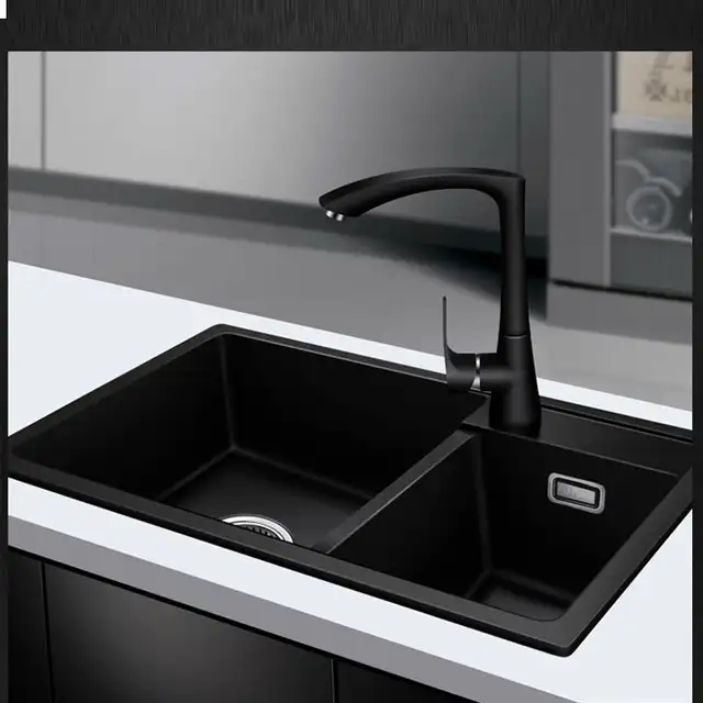 Quartz Kitchen Sink Free Shipping Double Groove Double Bowl