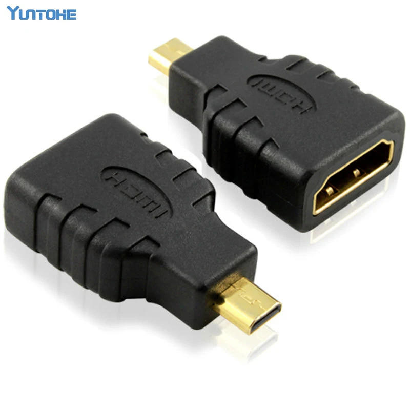 100 шт./лот HDMI Женский к Micro HDMI Тип D Мужской адаптер F/M Конвертер Разъем HD ТВ Камера для hdmi адаптер