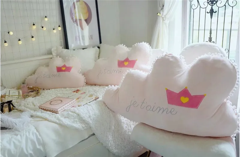 2017 New Romantic Clouds with French Words Plush Toys Cute Cartoon Clouds Pillow Cushion Baby Kids Room Decor Dolls 3555cm (7)