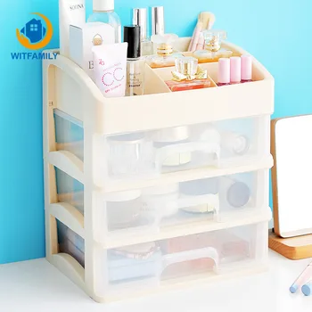 

Drawer Type Plastic Cosmetics Storage Box Desktop Storage Cabinet Jewelry Box Sundries Finishing Box Transparent Dust