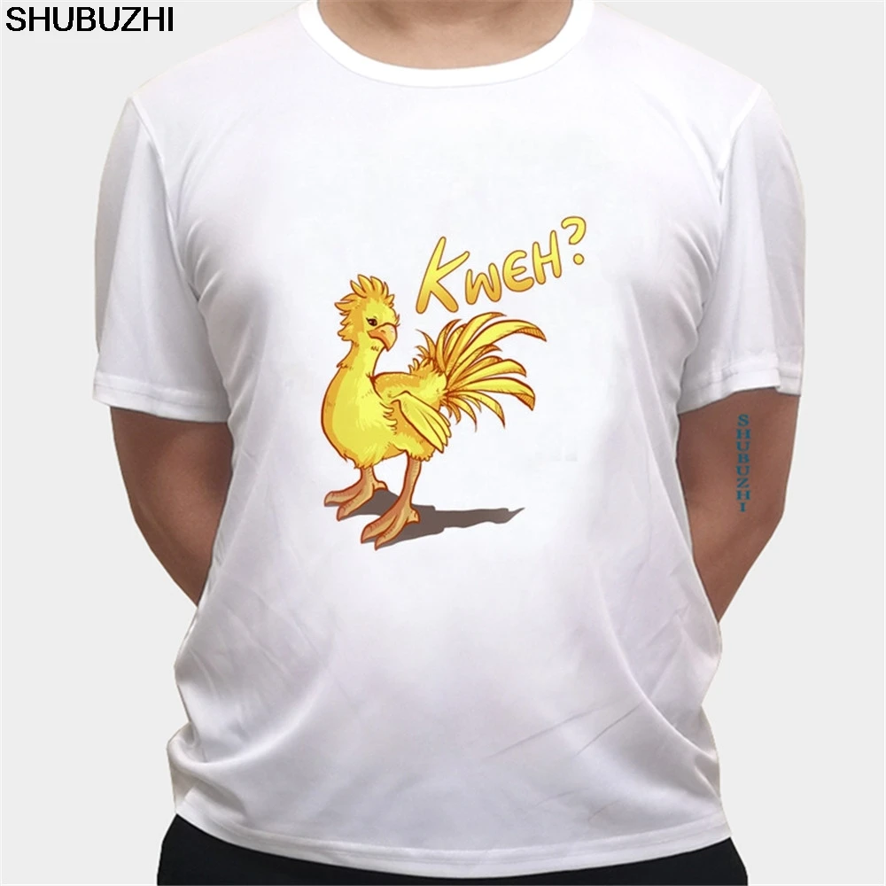 

Fashion Chocobos Final Fantasy T Shirt Men Short Sleeve cotton T Shirts Chocobos FFXIV Men Clothing Tops Whitr Tshirt