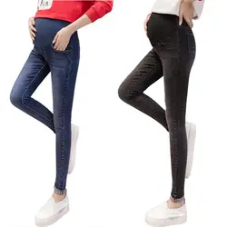 Новые джинсы для беременных хлопок Джинсы с эластичной резинкой на талии для беременных облегающие беременных женщин pantalon embarazada