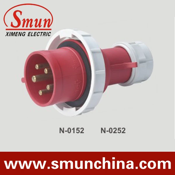 

N-0252 32A 220-415v 3P+N+E 5pin Industrial Plug with CE ROHS 1 Year Warranty IP67 Degree PA66