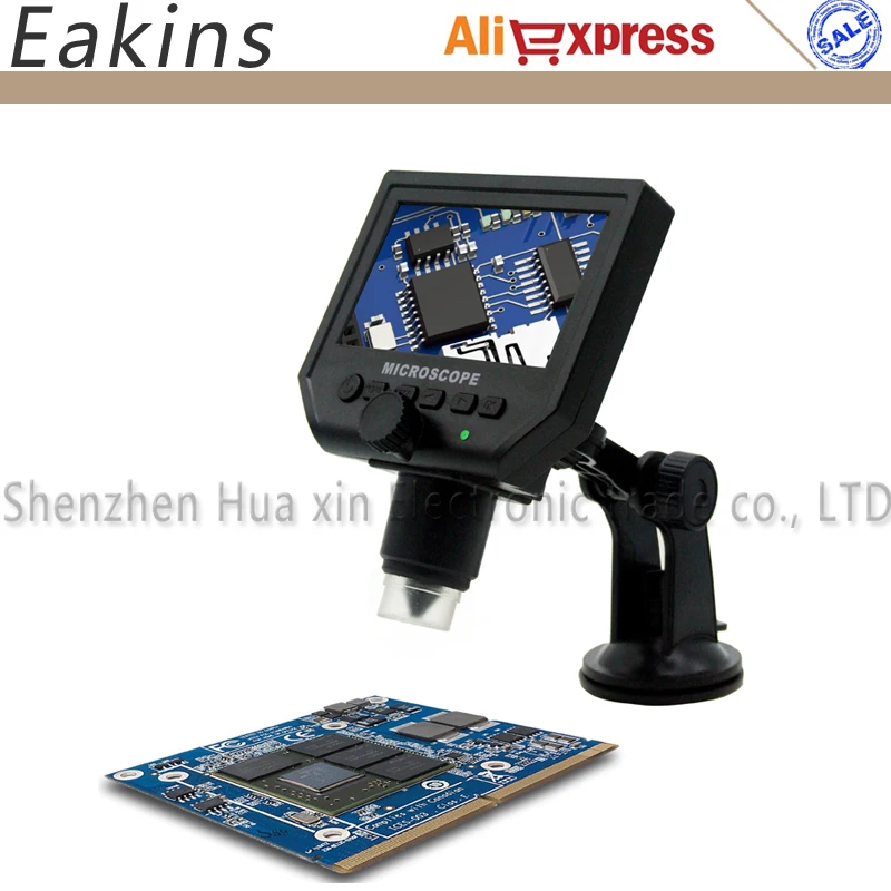 

1-600X 3.6MP USB Portable Electronic LCD Digital VGA Microscope with 4.3 inches HD OLED Display for BGA Reballing Phone Repair