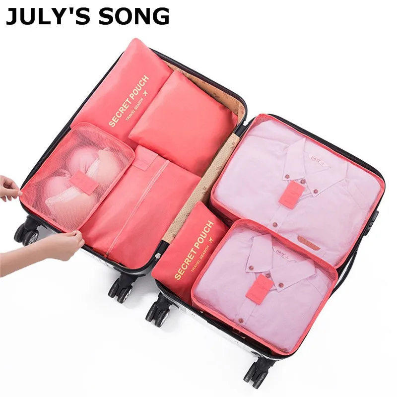 Дорожная сумка JULY'S SONG 7 шт./компл. упаковочные кубики на молнии мешки для обуви