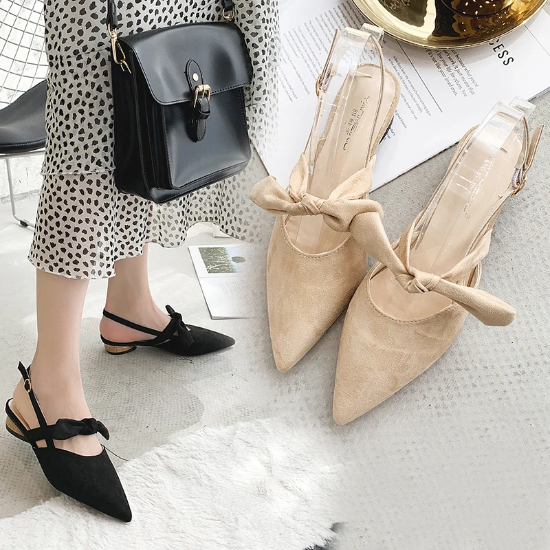 

Fashion Pointed Toe Ladies High Heels Metal Decoration Pliad Print Women Shoes Slingbacks Med New Arrival Women Pumps