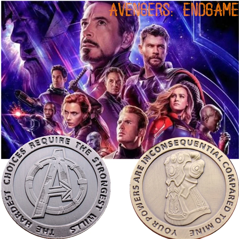 

Marvel Movie Periphery Avengers: Endgame 3D engraved badge Marvel 10th Anniversary Coin Holiday birthday present Couple gift