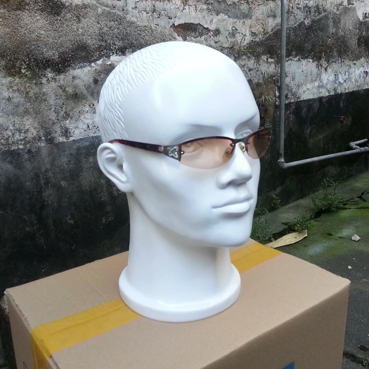 Лучшее Качество Мода стиль белое стекловолокно мужской голова манекен Сделано в Китае