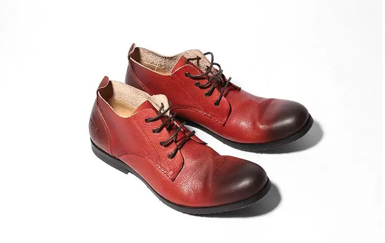 Кружево-Up Для мужчин Оксфорд Пояса из натуральной кожи Мужские модельные туфли пальцы-весна Высокая Повседневная обувь Туфли без каблуков