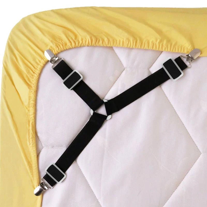 

4Pcs Set Triangles Bed Sheet Mattress Holder Fastener Grippers Clips Suspender