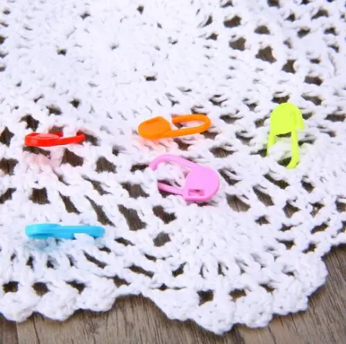 Hot Sale 50/100/500pcs Mixed Color Knitting Crochet Locking Stitch Needle Clip Marker Mayitr Crochet Locking Stitch