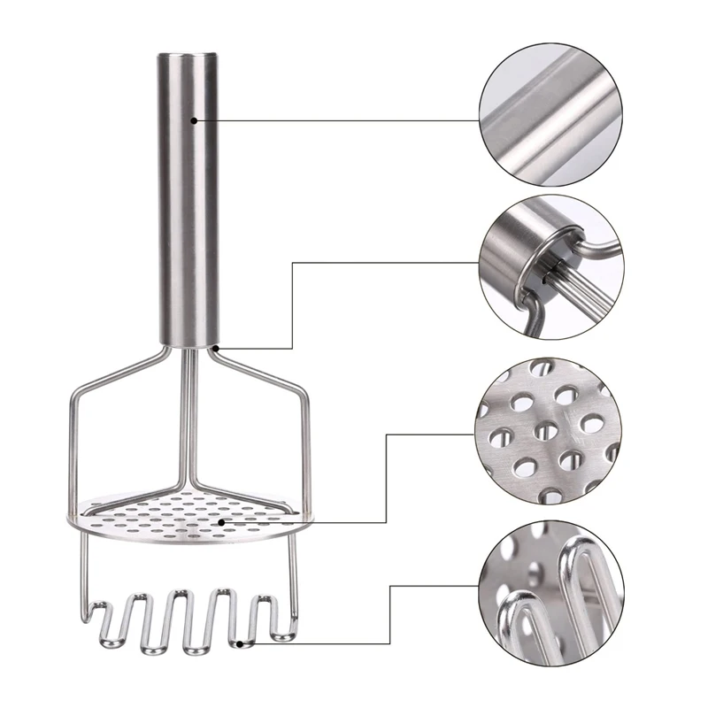 Кухонные гаджеты устройство для приготовления пюре из нержавеющей стали Masher двойной слой картофельное пюре Masher еда Прессер салат приспособления для фруктов и овощей