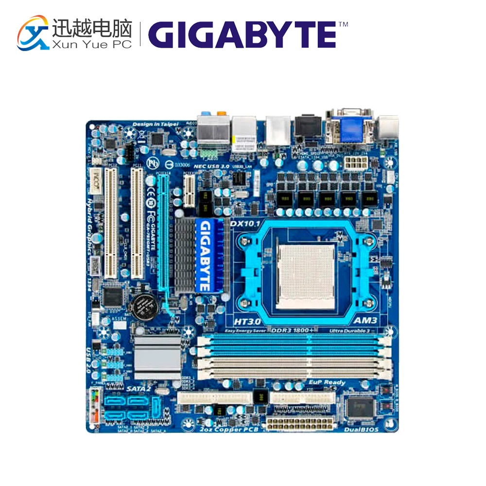 

Gigabyte GA-785GMT-USB3 Desktop Motherboard MA785GMT-USB3 785G Socket AM3 DDR3 SATA2 USB2.0 Micro ATX