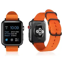 2018 Orange Hot Sale Nylon Strap for Apple Watch Band Series 3/2/1 Sport Bracelet Leather 42mm 38mm Strap for Iwatch Band 