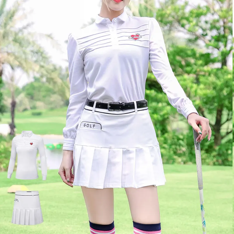 Pgm Women Golf Clubs Ball Clothing Set High Elastic Sport Suit Long ...