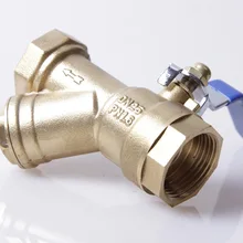 Прямая с фабрики шелк рот g-резьба Полный латунь фильтр Y-типа шаровой клапан с фильтром DN15-DN32