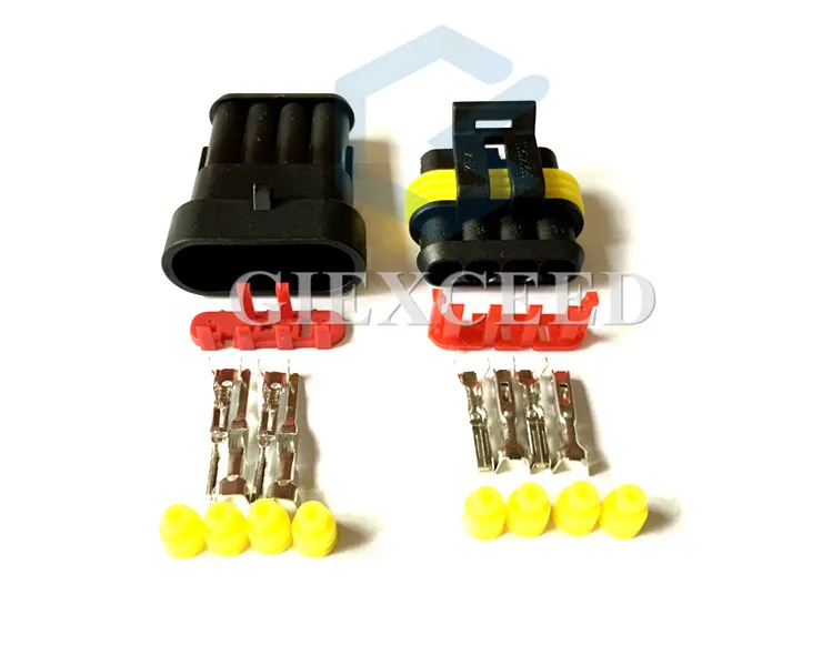 

2 Sets 4 Pin Starter 282106-1 282088-1 Superseal Automotive Connector Electric Connectors And Sealed Waterproof Auto Socket