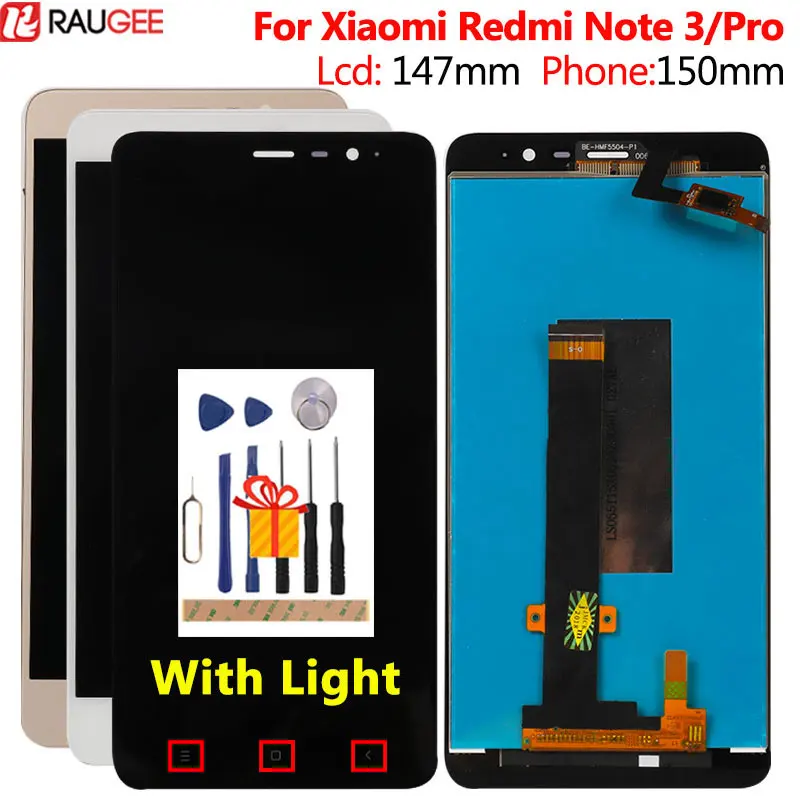 

Touch Screen For Xiaomi Redmi Note 3 LCD Display Touch Digitizer Panel Assembly Screen For Xiaomi Redmi Note 3 Prime FHD 5.5'