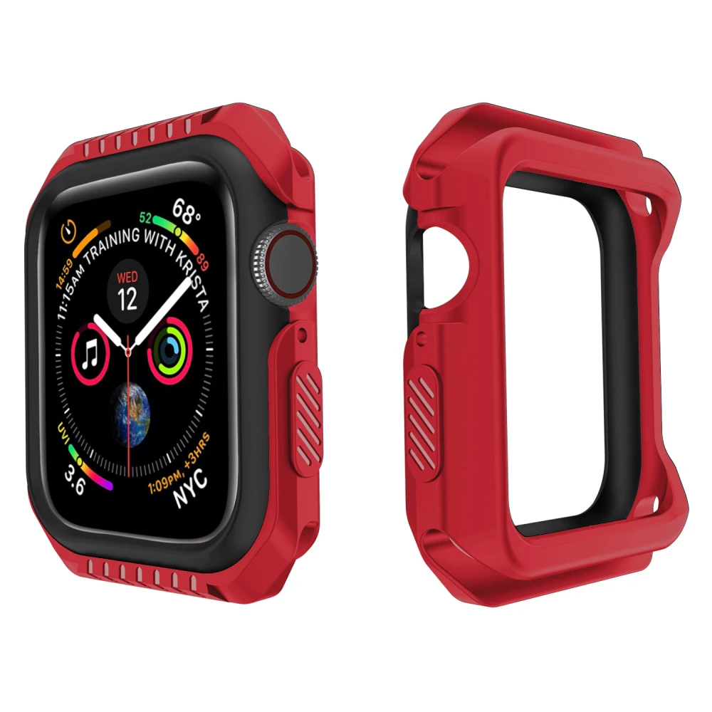 40 мм 44 Мягкий силиконовый чехол для Apple Watch Series 1 2 3 4 крышка рамка Полная защита 42 мм 38 ремешок для часов, мм группа аксессуары
