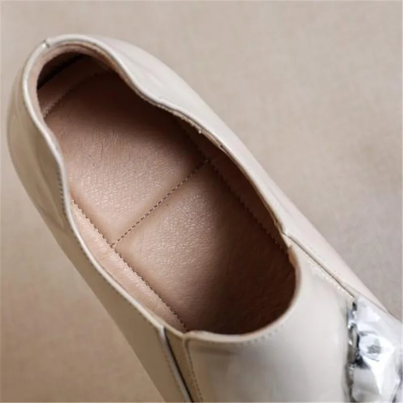 Patent Leather Women Loafers Sweet Wave Point Bow Oxford Shoes For Woman College Style Student Cute Slip On Ladies Lolita Shoes (5)