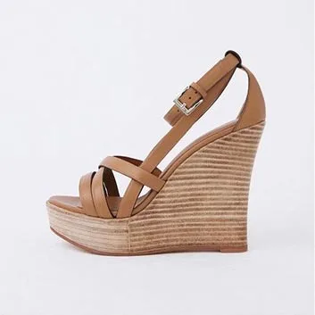 Wedges Platform Sandals for Women Gladiator High Heel Sandals Women's Shoes Fashion Wood Heel Sandals