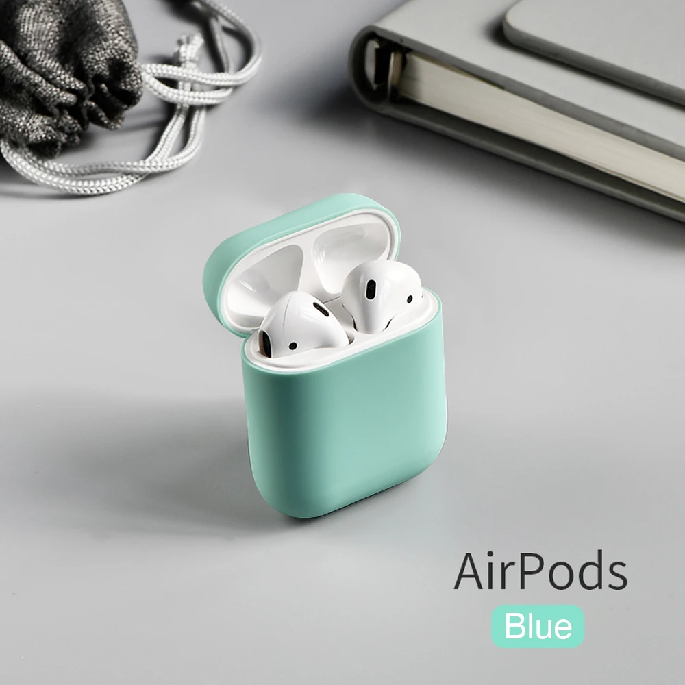 Для Apple Airpods чехол силиконовый Bluetooth беспроводной Чехол для гарнитуры наушников Защитный кожаный чехол для Air Pods водонепроницаемый чехол - Цвет: light green