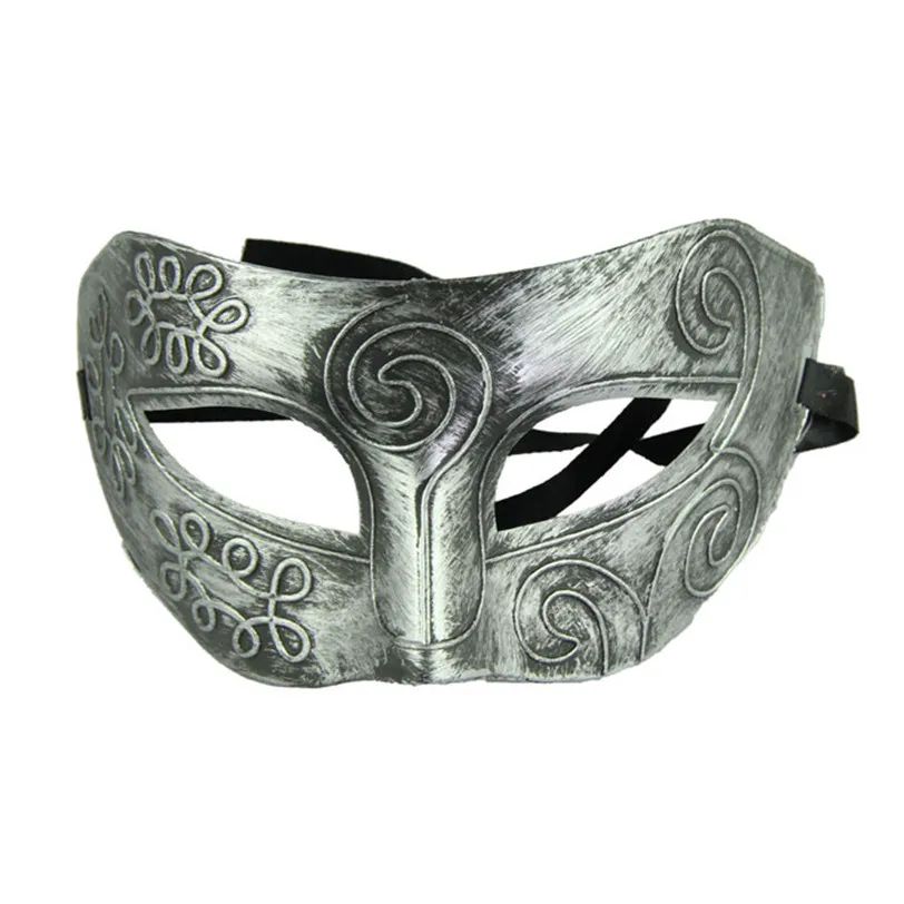 

Halloween Party Facial Masquerade Mask - Silver Retro Roman Gladiator Aug14 Professional Factory price Drop Shipping