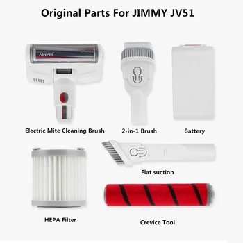 

Original Parts For JIMMY JV51 battery and Brush HEPA Filter flat suction 2-in-1 brush
