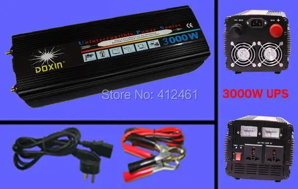 

12v 220 3000w Inverter, UPS Inverter With City Power Priority Battery Second & EMS DHL free shipping