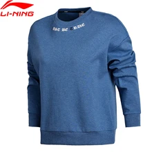 Li-Ning, Женский трендовый вязаный Топ, свитера, комфортные, для фитнеса, 87% хлопок, 13% полиэстер, подкладка, спортивный свитер AWDN004 WWW963