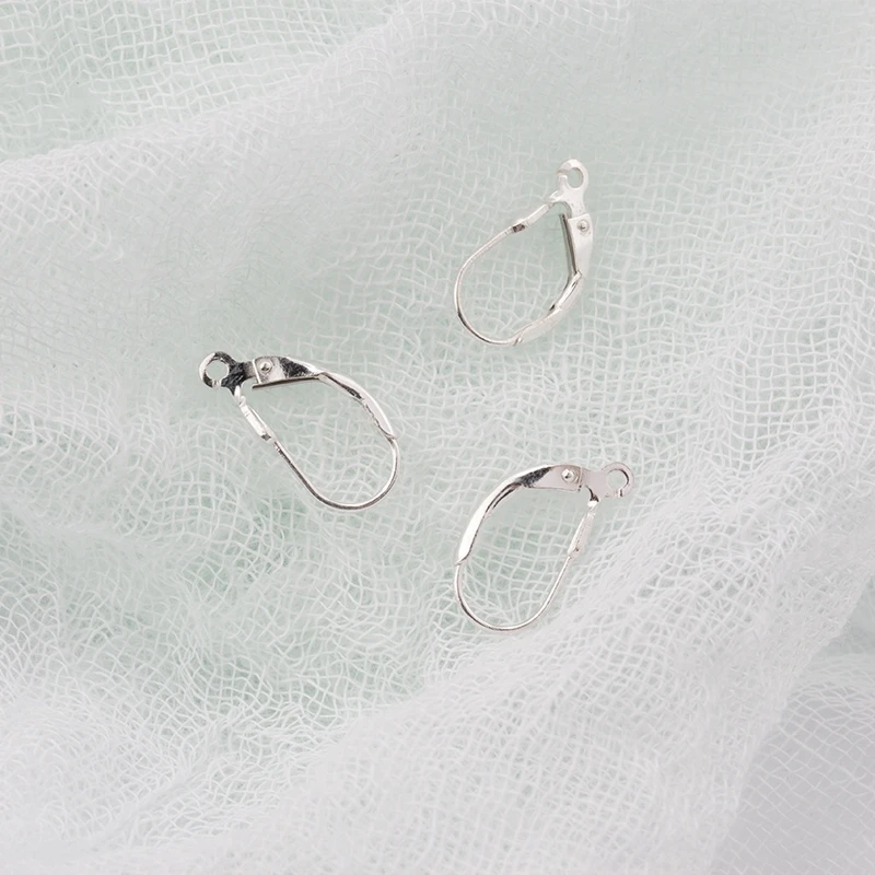 Пара 17x10 мм d-образной формы, 925 пробы, серебряные, французские крючки для ушей, серебряные застежки для женщин, изготовление сережек, сделай сам, ювелирное изделие