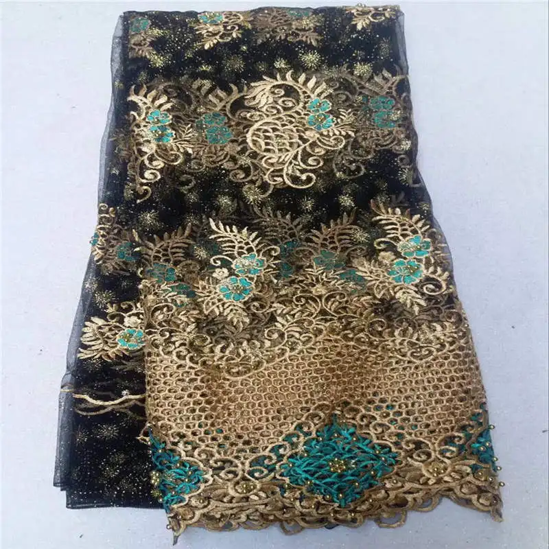 

Nigeria Wedding Beaded Lace Fabric 2018 Tulle Lace Fabric French Lace Material With Beads French Tulle Lace Fabrics 30