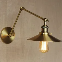 60w Brass Vintage Wall Lamp Lights For Home In Loft Industrial Style Edison Wall Sconce Vintage Wall Light nordic loft style industrial vintage wall lamp edison wall sconce adjustable metal wall light fixtures for home lighting