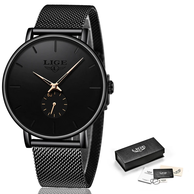 

2019 New LIGe Fashion Sports Mens Watch Brand Luxury Waterproof Simple Watch Mens Ultra-thin Dial Quartz Clock Relogio Masculino