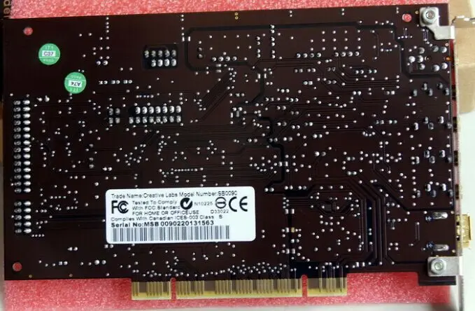 Оригинальная разборка, для звуковой карты Creative Sound Blaster Audigy SB0090 PCI 5,1, работает хорошо