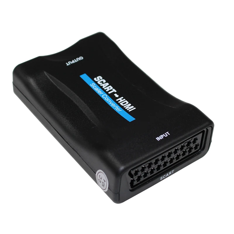 1080P SCART To HDMI Video Audio Upscale Converter Adapter HD TV DVD Sky Box STB Plug and Play