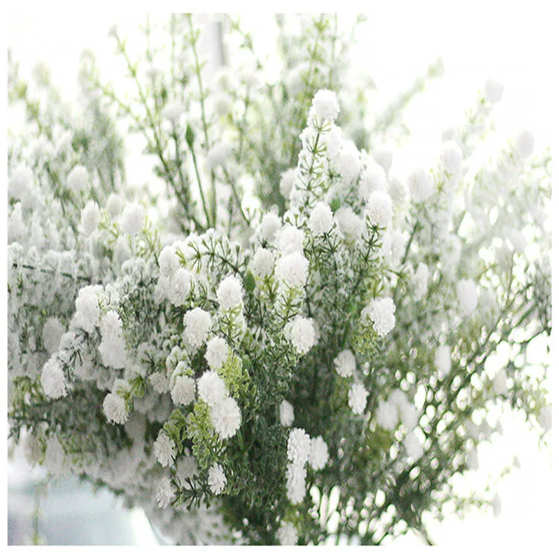 DIY Artificial Flower Branch Baby's Breath Flower Gypsophila Fake Silicone Plant For Wedding Home Party Decorations #3d11 (5)