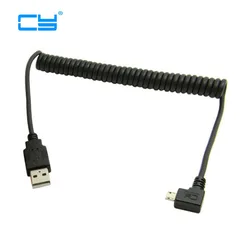 Cable de datos USB 100 de 90 grados con ángulo recto, Micro macho A tipo A macho, 2,0 cm, para SSD, tableta y teléfono móvil