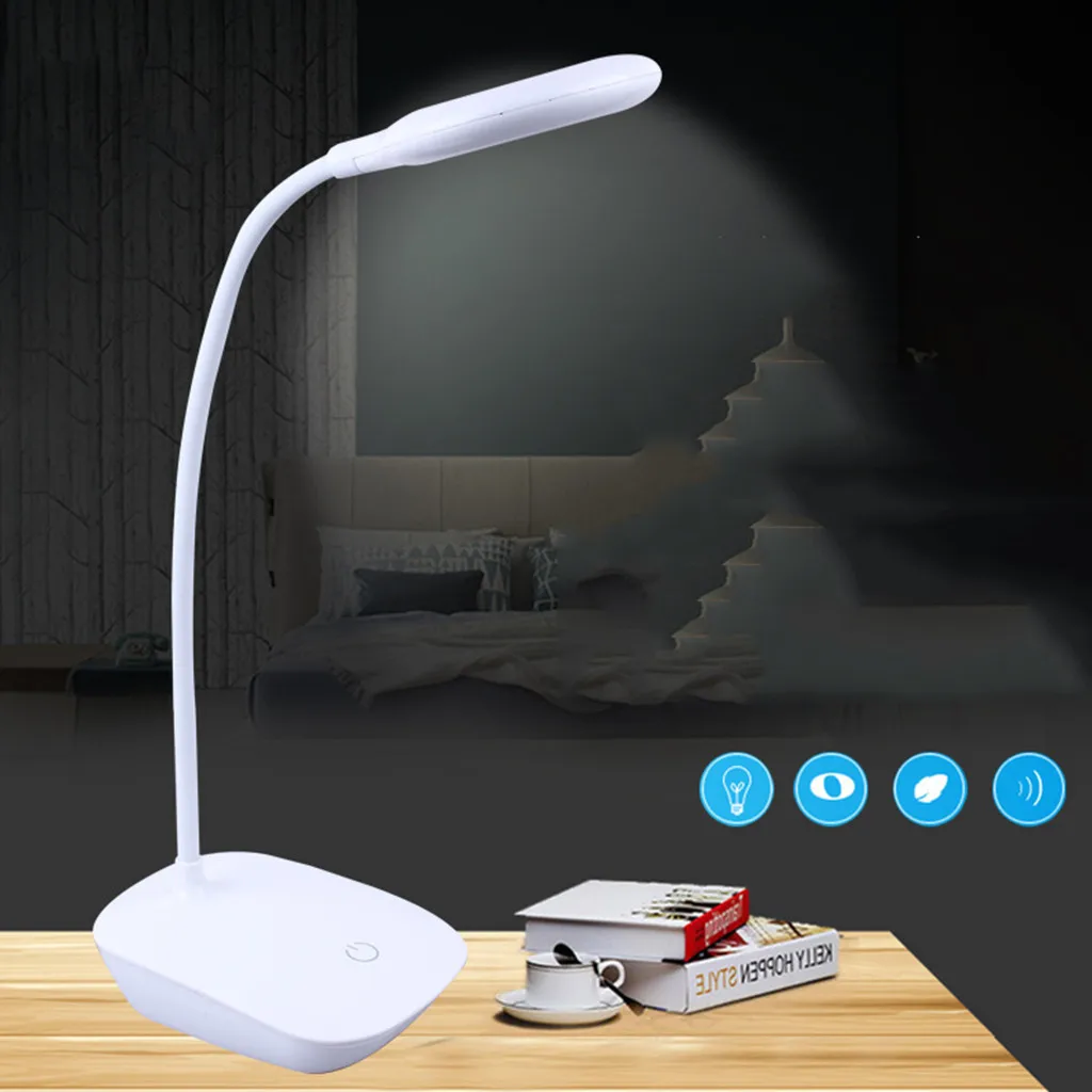 

Mini LED Reading Light USB Rechargeable Lights Double Arms Clip Desk Table Lamp Electronic Books Paper Books Reading Essential