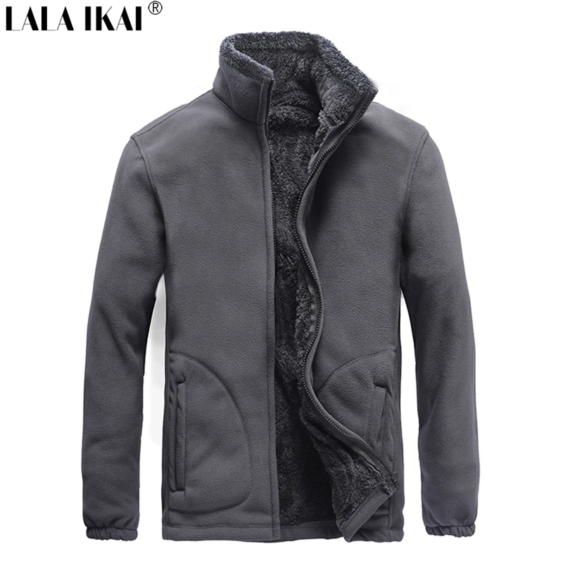 LALA IKAI Hiking Clothing Men Winter Fleece Jacket