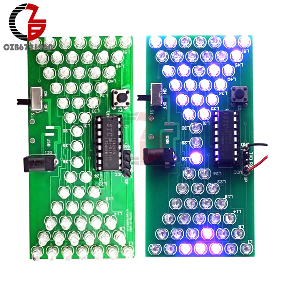 

DC 5V Blue LED Display Electronic Hourglass DIY Kit Sand Glass Clock Time PCB Board for Home Holiday Decoration Kitchen Timing