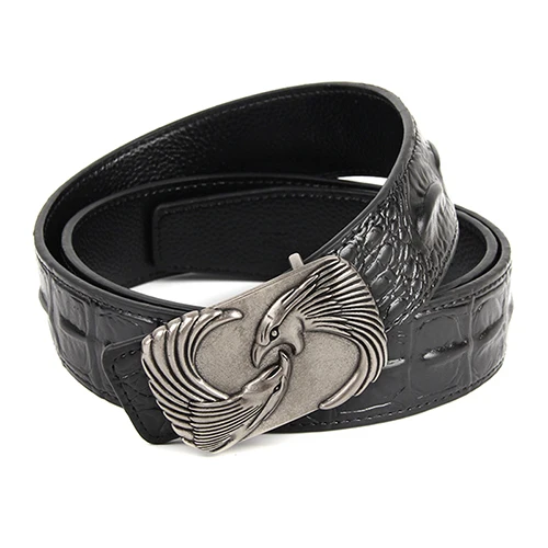 Aburo новые джинсы riem ковбой Классический Крокодил stijlvolle riemen mannen glad gesp taille riem джинсы - Цвет: 15