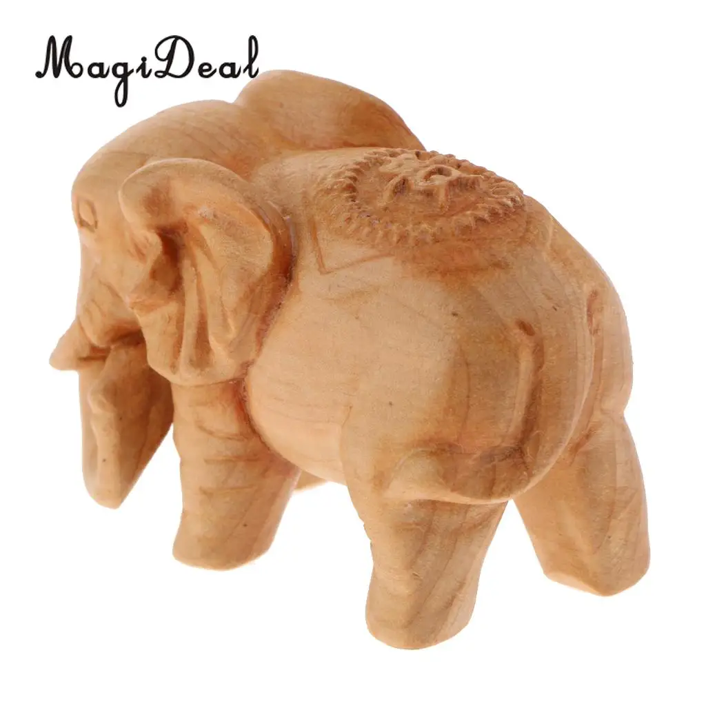 Wooden Elephant Buddha Figurine Sculpture Statue Wedding Birthday Gifts Decorative Ornaments